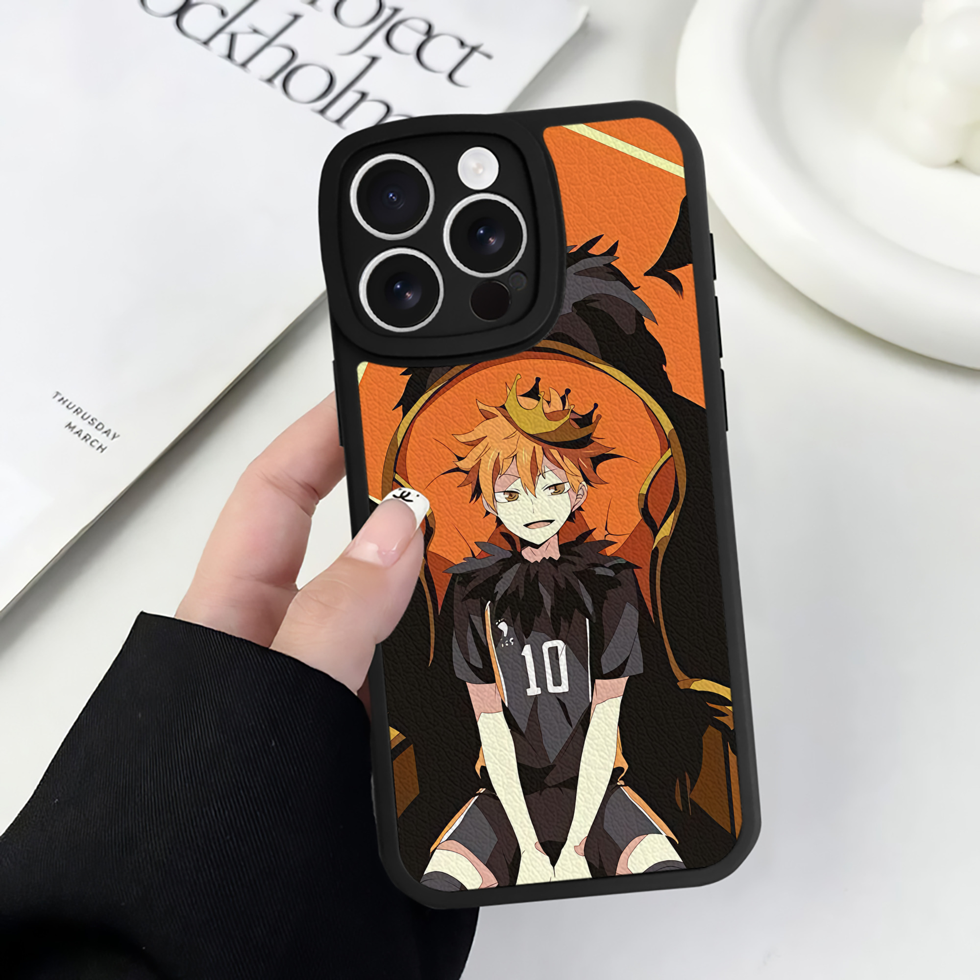 （画像用） ハイキュー!! Haikyu!! 【iPhone 16シリーズ対応】シリコンスマホケース（レザー調） 材質：シリコン